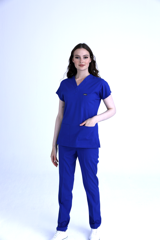 Scrubs | Saks Mavi | Alt & Üst Üniforma Takımı | Balform