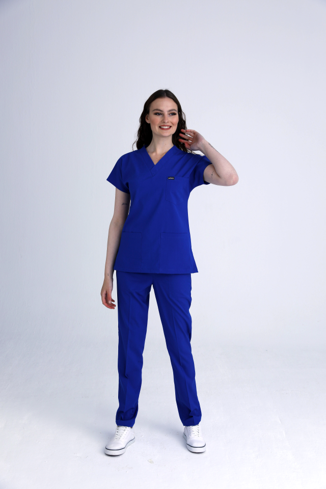 Scrubs | Saks Mavi | Alt & Üst Üniforma Takımı | Balform