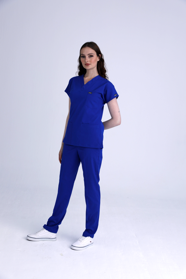 Scrubs | Saks Mavi | Alt & Üst Üniforma Takımı | Balform