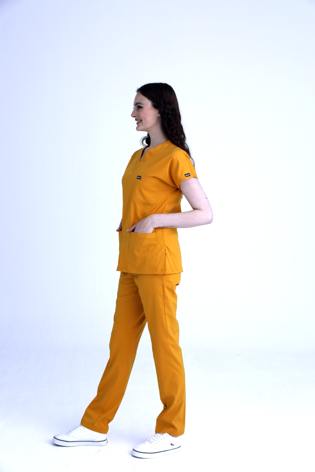 Scrubs | Hardal | Alt & Üst Üniforma Takımı | Balform