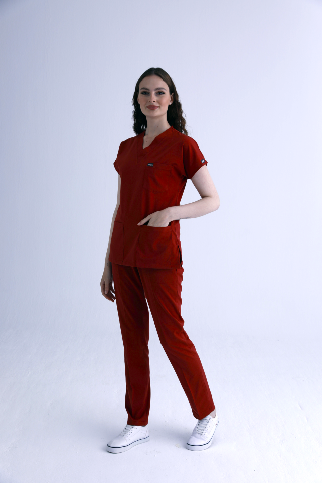 Scrubs | Kiremit | Alt & Üst Üniforma Takımı | Balform