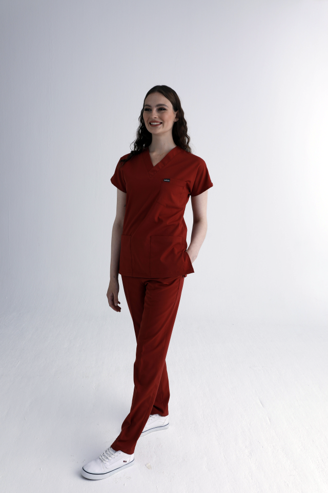 Scrubs | Kiremit | Alt & Üst Üniforma Takımı | Balform