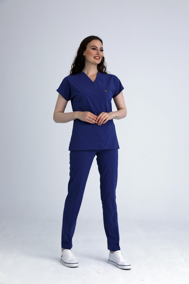 Scrubs | İndigo Mavi | Alt & Üst Üniforma Takımı | Balform