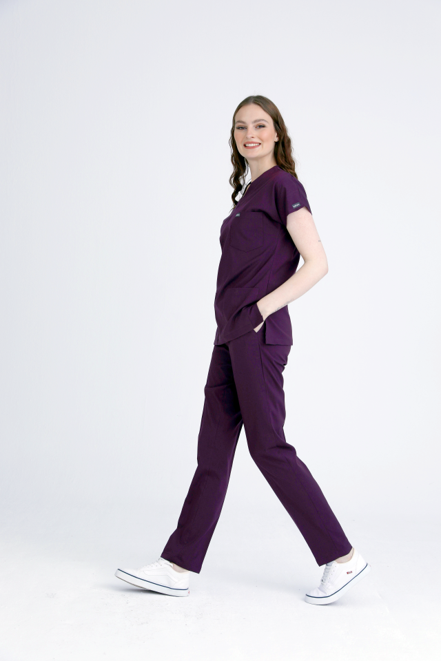 Scrubs | Mürdüm | Alt & Üst Üniforma Takımı | Balform